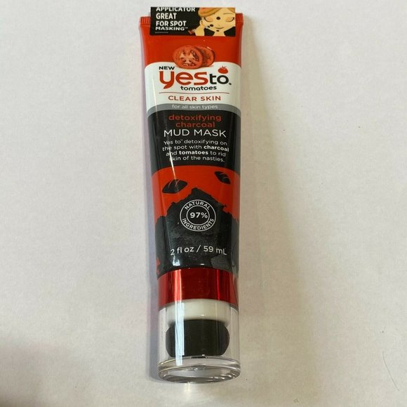 Yes To Tomatoes Clear Skin Detoxifying Charcoal Mud Mask 2 oz - Picture 1 of 3
